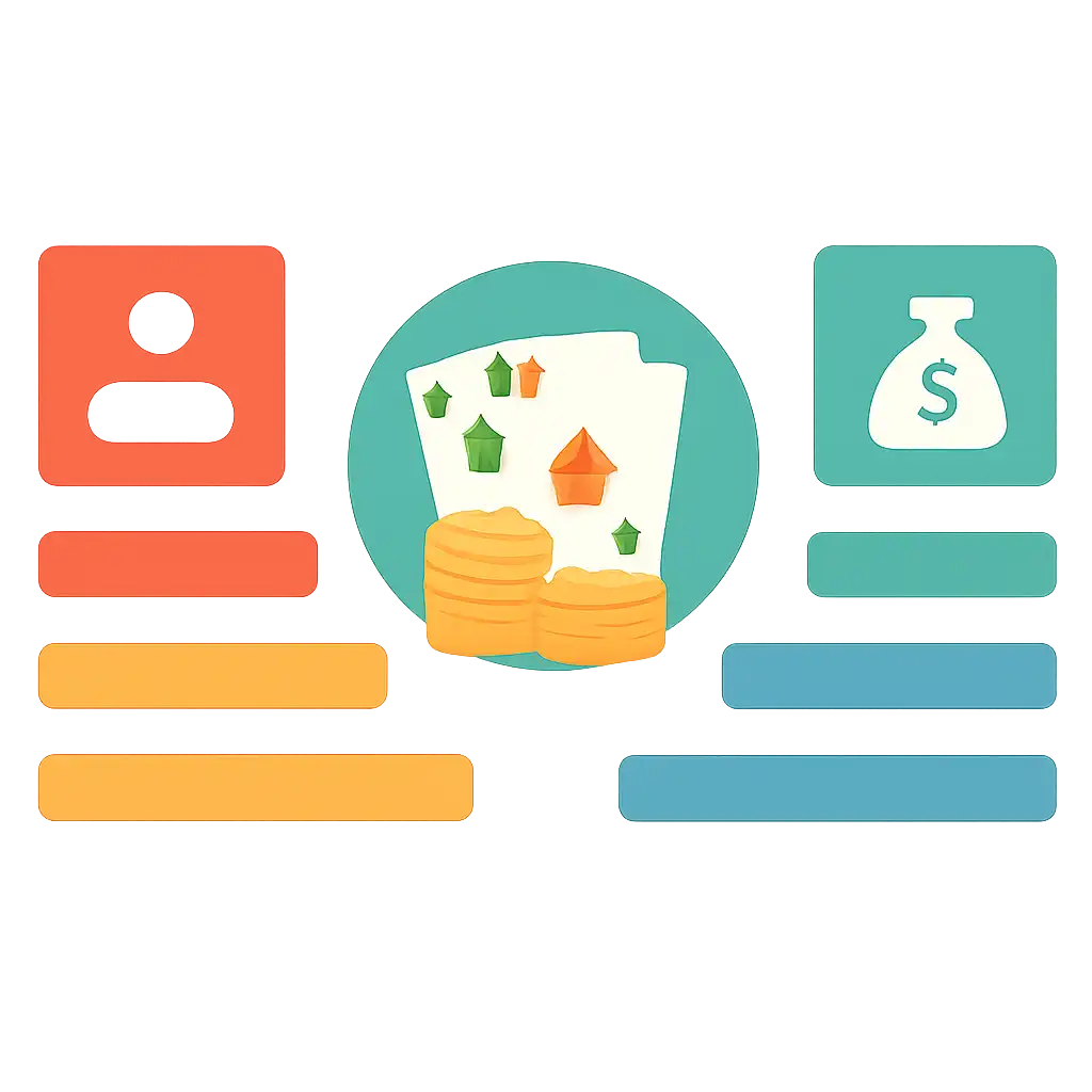 Infographic comparing options using coloured bars and, Rummy Wealth