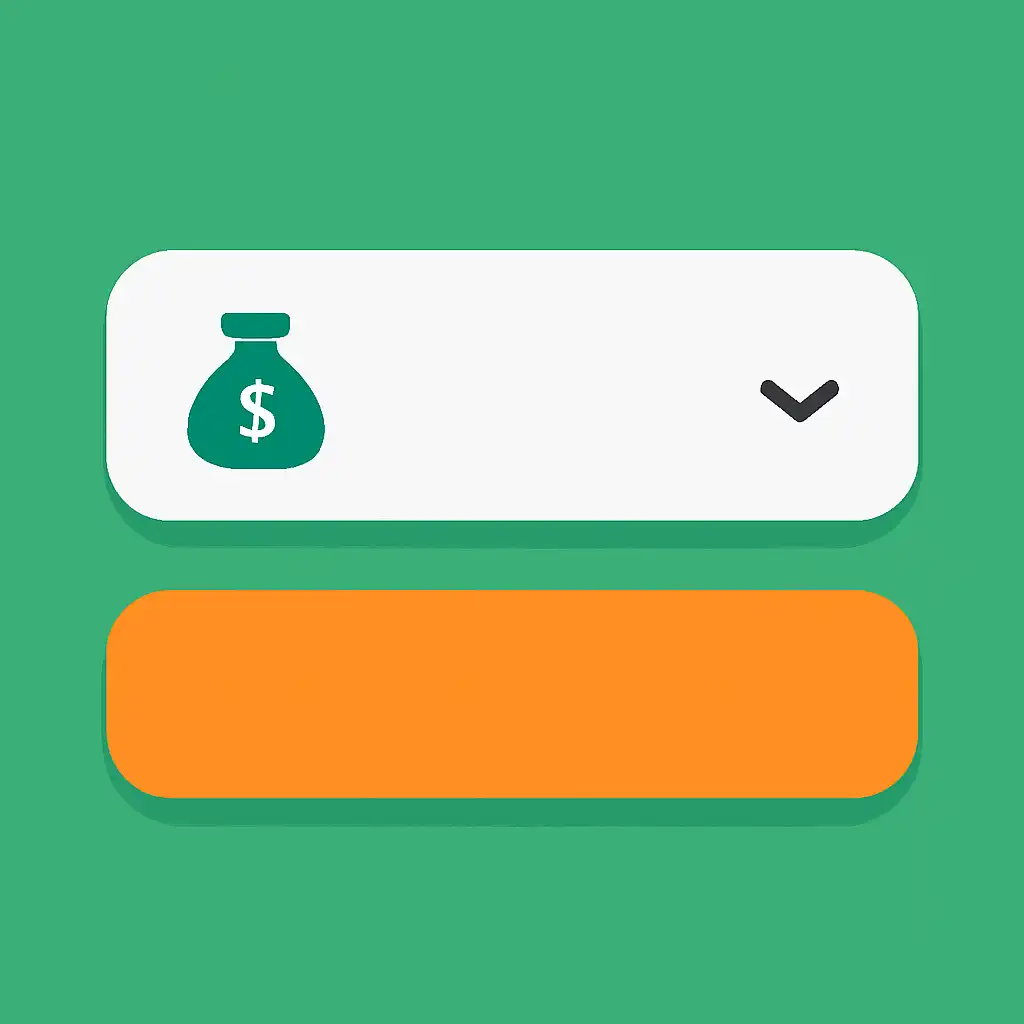 Close-up of button or form field for minimum deposit, Rummy Wealth